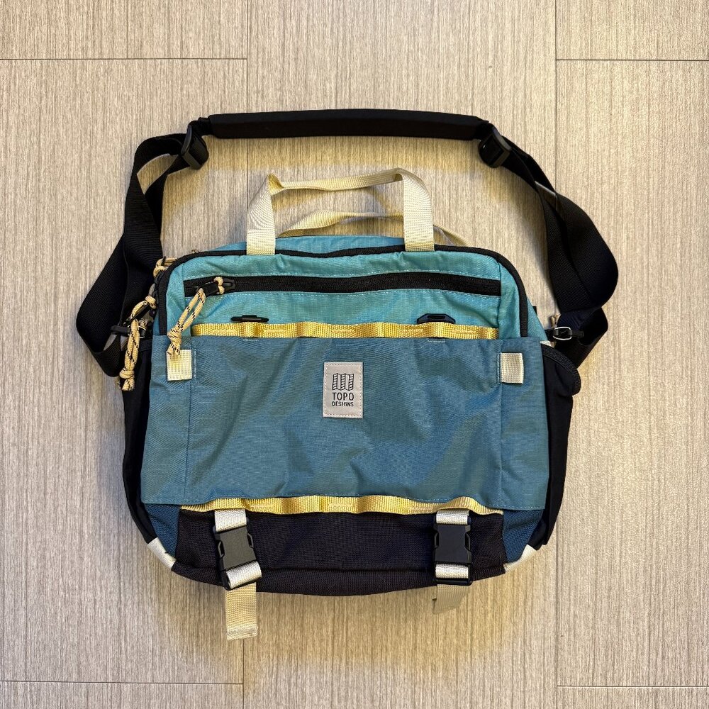 Topo Designs Mountain Cross Bag, Geode Green/Sea Pine